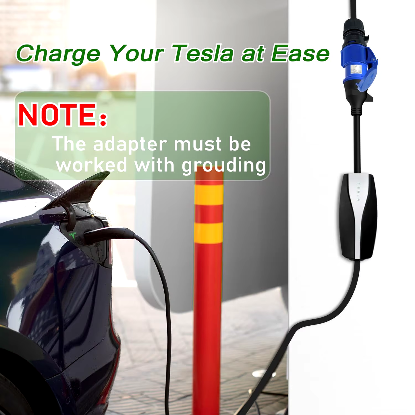 CEE Blue Plug 7kW for Tesla Charger