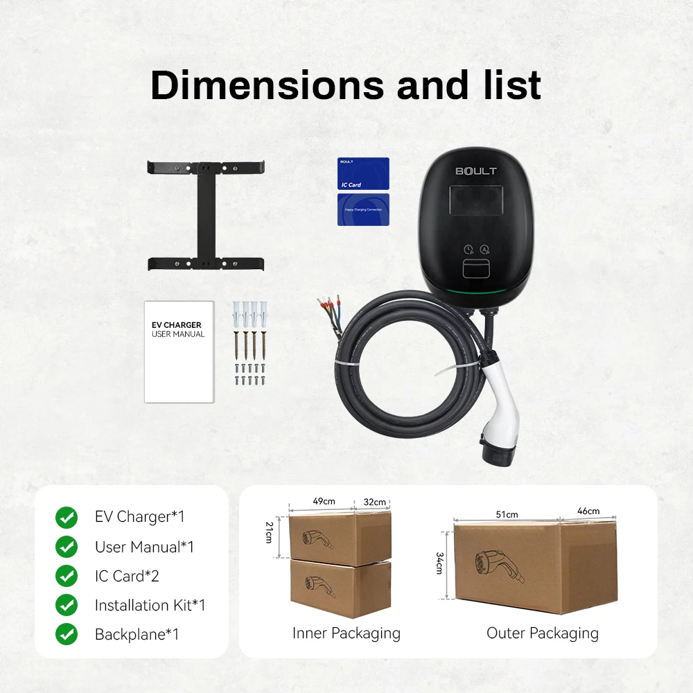 Wall EV Charger 22kW (GCC / Type 2)