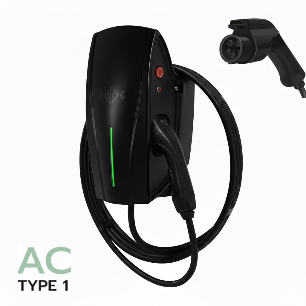 Smart Wall EV Charger 7kW (USA/Korea/Type-1/J1772)