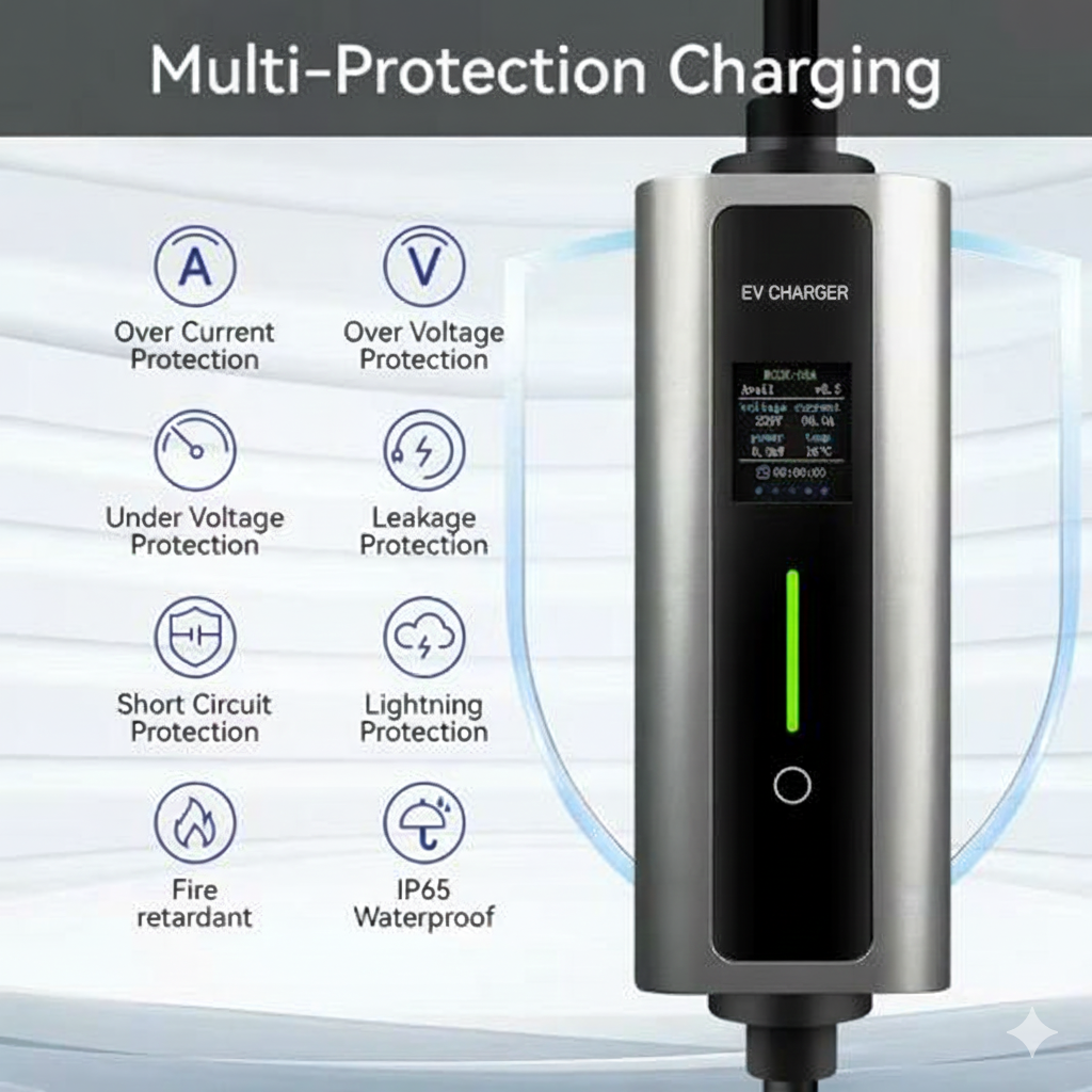 Portable EV Charger 3kW, UK Plug, BOULT (China/GBT) USED