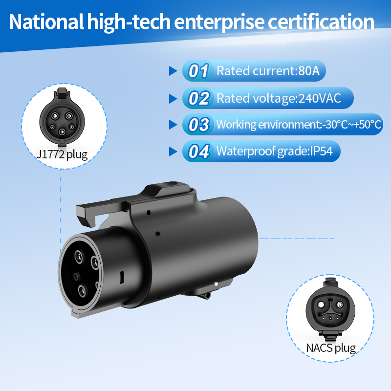 NACS to Type 1 Adapter 80A (USA/J1772)