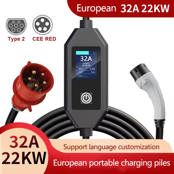 Portable EV Charger 22kW, EVFL (GCC/Type 2)