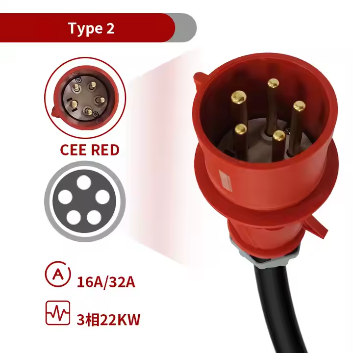 Portable EV Charger 22kW, EVFL (GCC/Type 2)