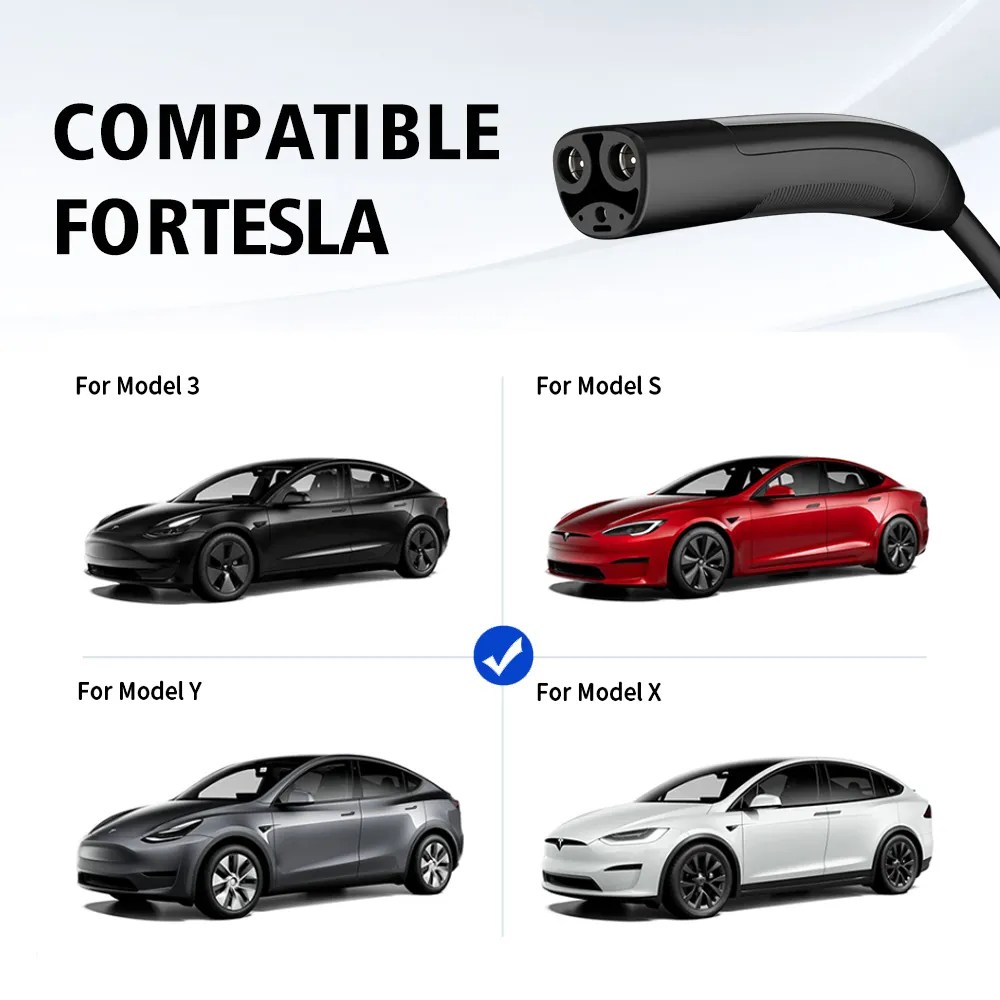 Type 2 to Tesla Cable 7kW (USA/NACS EV)