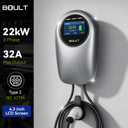 Wall EV Charger 22kW, BOULT-DP03 (GCC/Type 2)