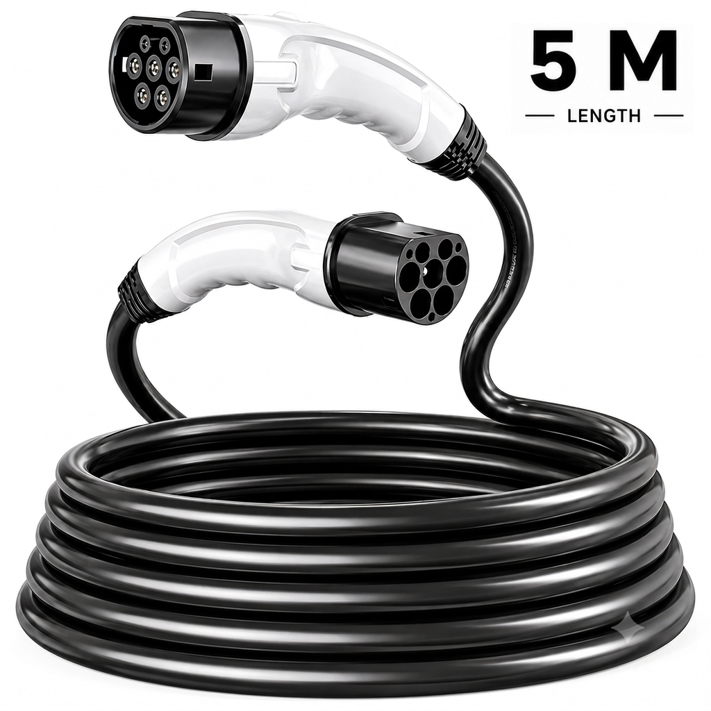 Type 2 to Type 2 Charging Cable 5m, 22kW (GCC/Type 2)
