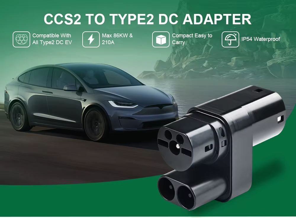 CCS2 to Type 2 Adapter for Old Tesla S/X (GCC / Type 2)