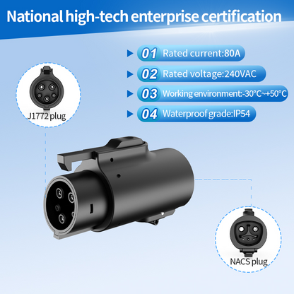 NACS to Type 1 Adapter 7kW (US/Korea/J1772)