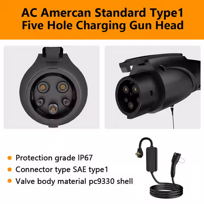Portable EV Charger 7kW (USA/Korea/Type-1/J1772)