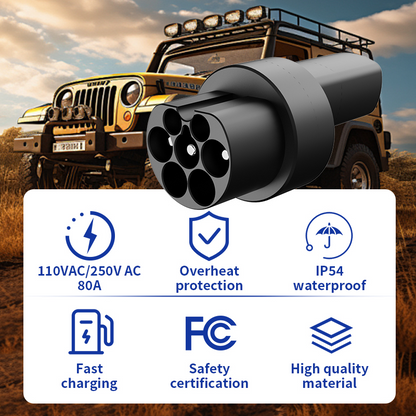 Type 2 to Tesla Adapter 80A (USA/NACS)