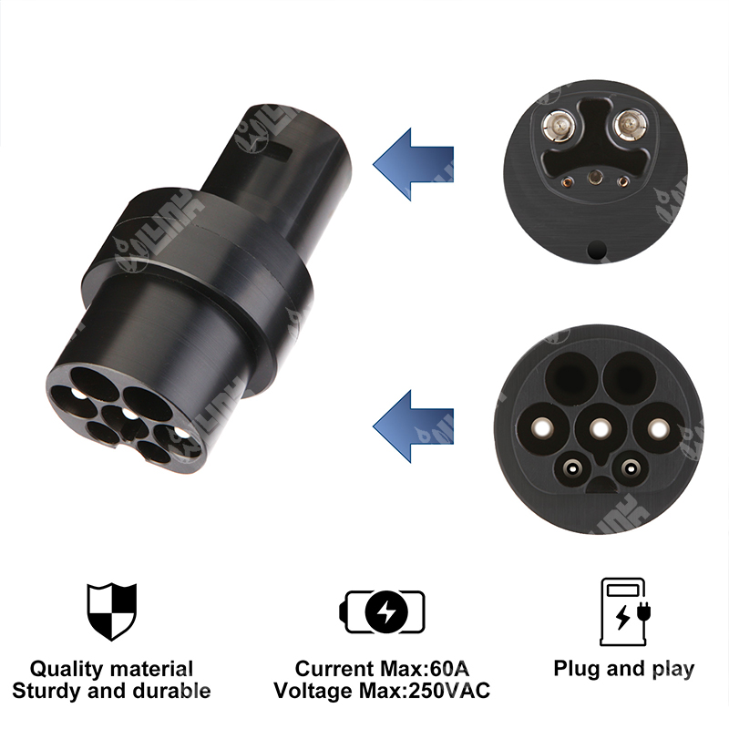 Type 2 to Tesla Adapter 80A (USA/NACS)