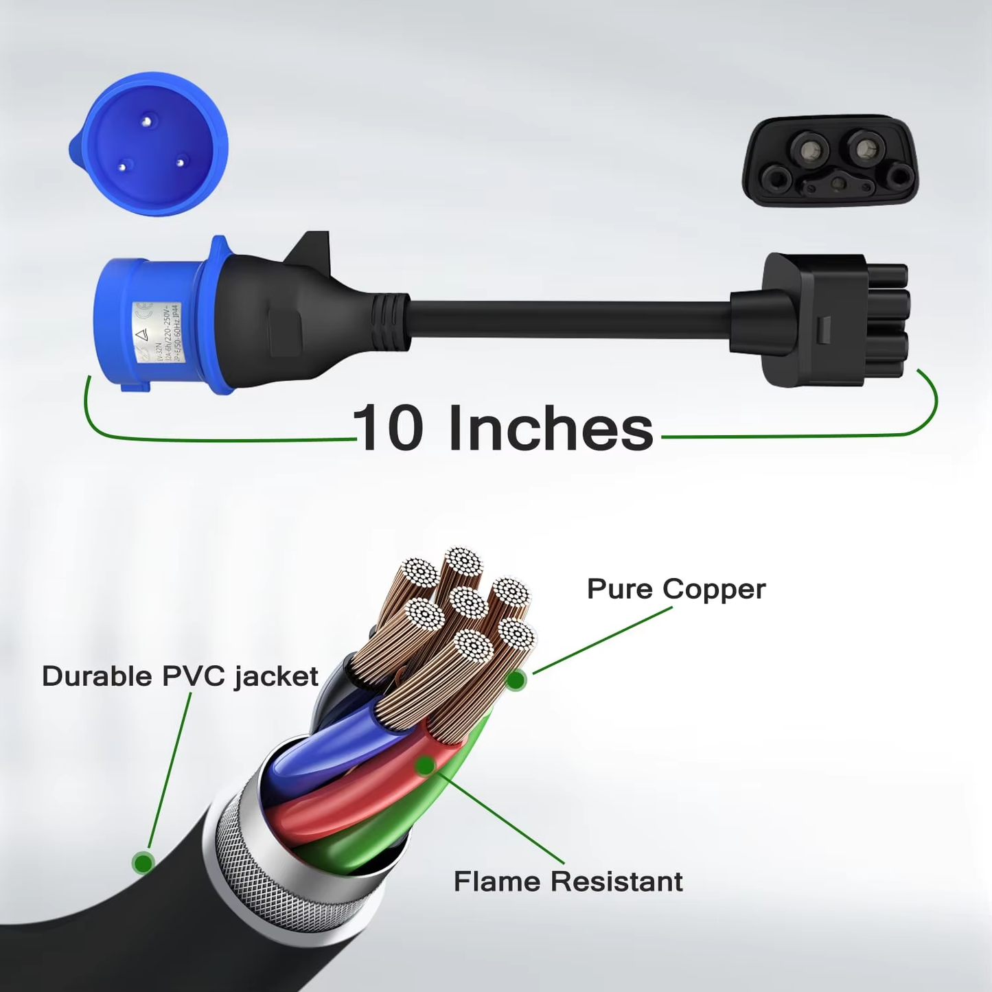 CEE Blue Plug 7kW for Tesla Charger